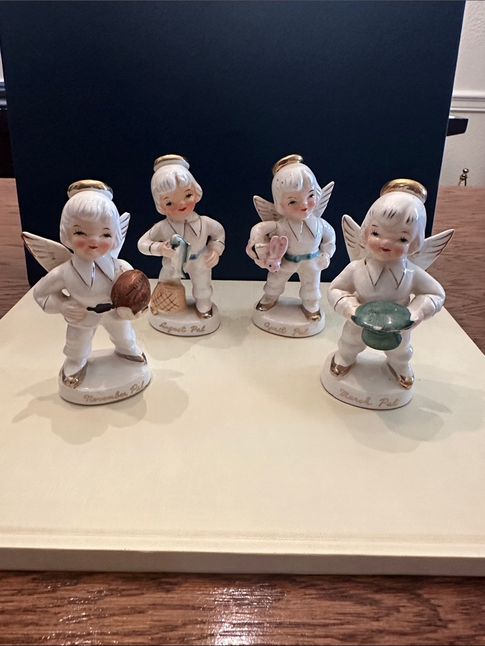 VINTAGE 1950’s Napco Birthday Pixie Angels 1950 Japan MCM